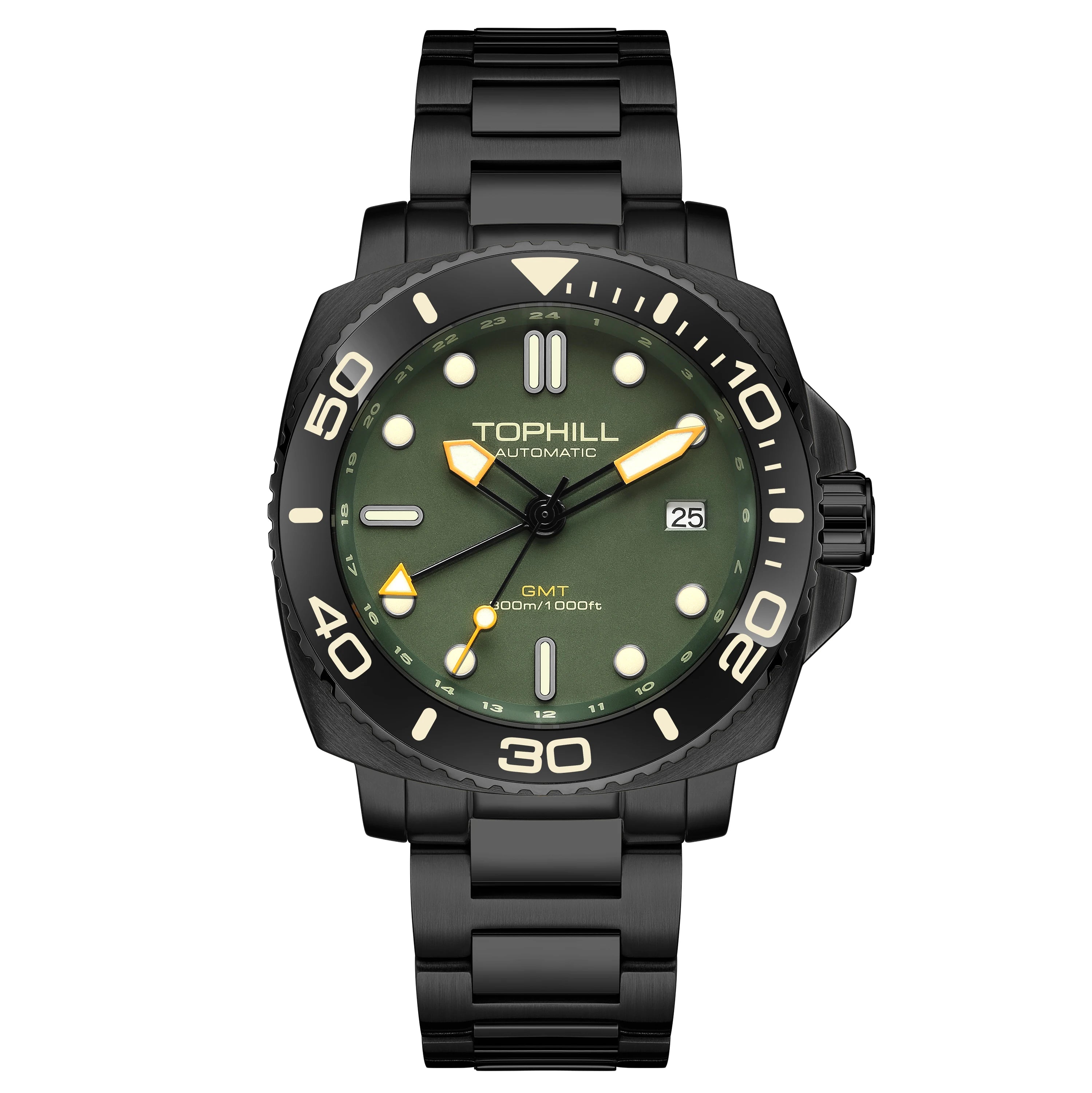 TOPHILL Dive watch NH34 Automatic Movement Submariner Wristwatch 30 bar Men's watches GMT Luxury Sapphire Ceramic bezel reloj