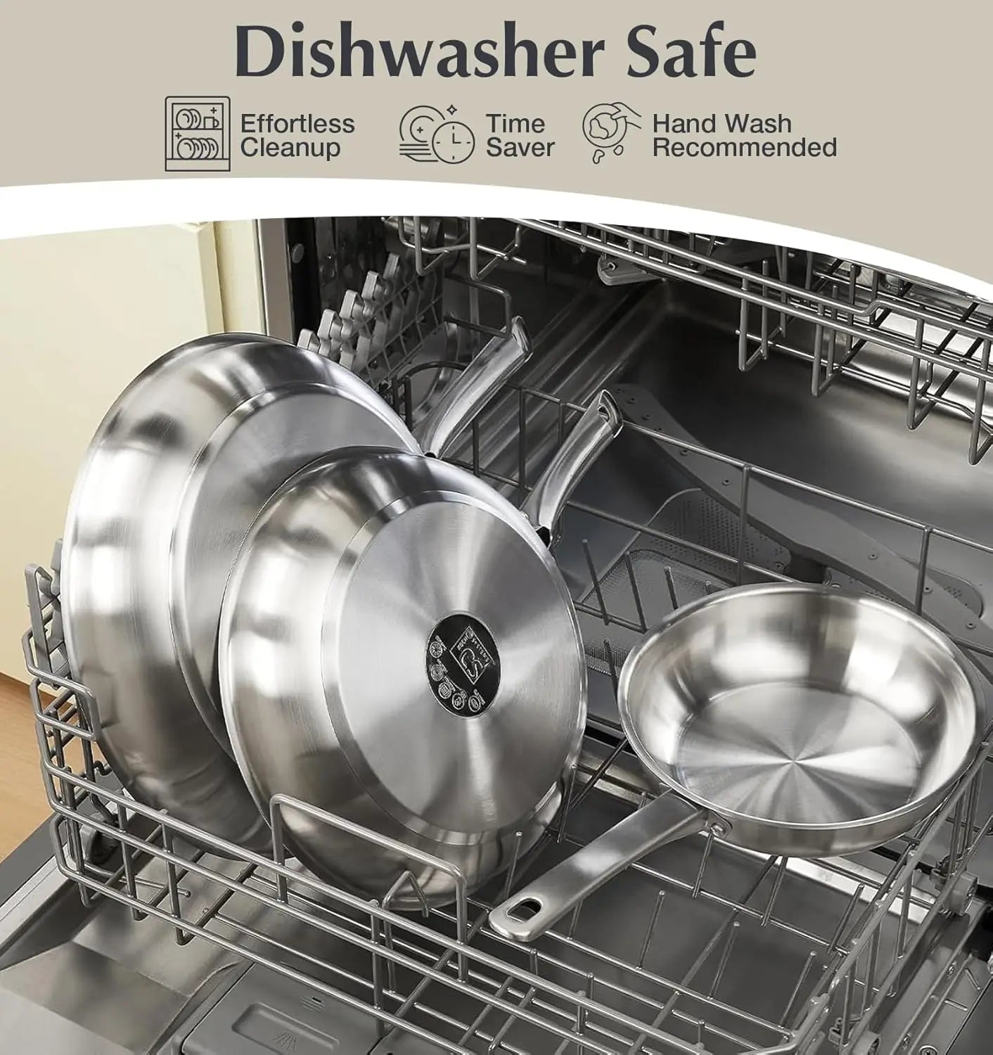 KOCH SYSTEME CS 10 Piece Stainless Steel Pots and Pans Set,  Kitchen Cookware Sets, Induction Ready, Oven Safe to 450°F