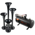 VEVOR Train Horns Kit, 4 Trumpet Air Horn Kit, 150dB Train Horns for Pickup Trucks, 12V 120 psi Air Compressor 0.8 Gal/3 L Tank