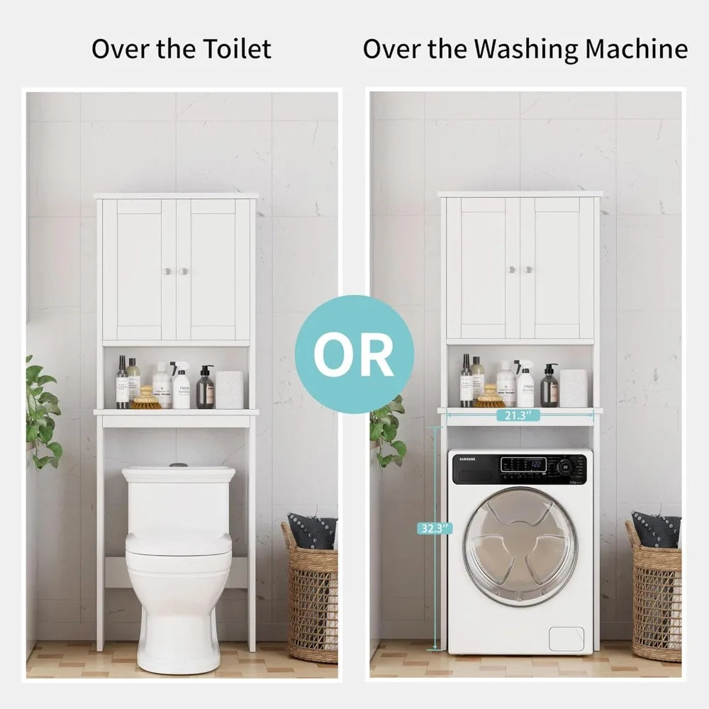 Freestanding Bathroom Shelf Organizer with Anti-Tip Feature for Small Space Saving