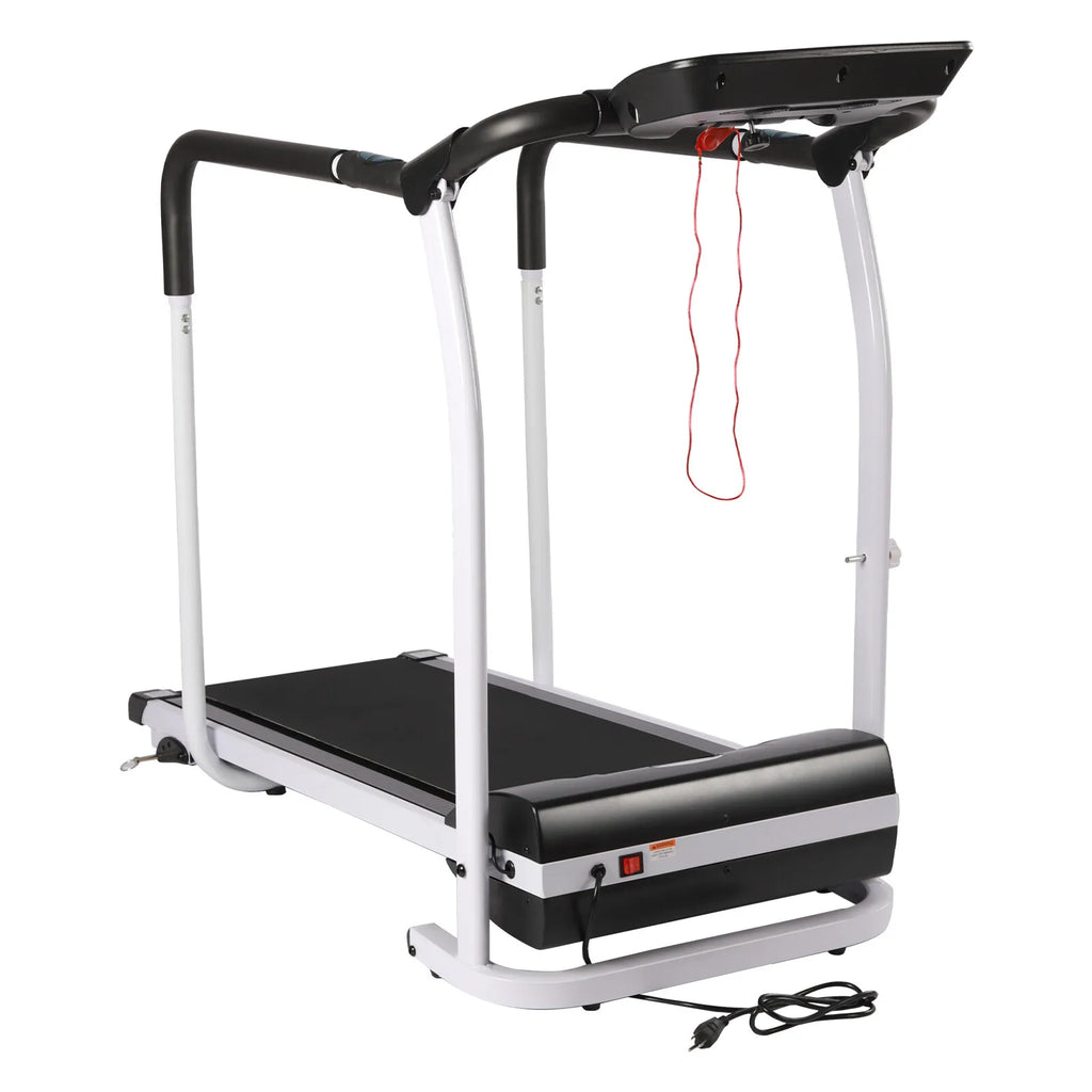 12-Speed-Gears Recovery Fitness Walking Treadmill 0.5-6km/H with Full Length Handrails & Heart Rate Sensor
