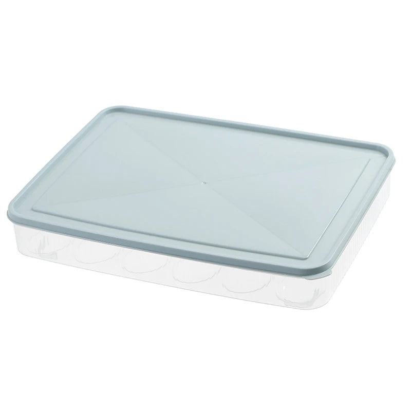 24 Grids Refrigerator Egg Storage Box Kitchen Refrigerator Household Preservation Plastic Dumpling Fresh-keeping Case Holder