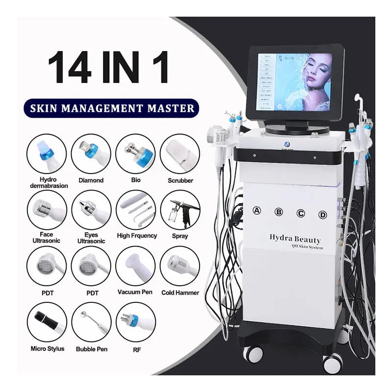 14 In 1 hydra beauty facial  Machine Skin Peeling hydra beauty facial Aqua Peel Machine beautiful equipment