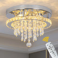 Modern K9 Luxury Crystal Ceiling Lamp Smart Led Living Dining Room Pendant Light Chandelier Remote Control Hanging Decor Luminai