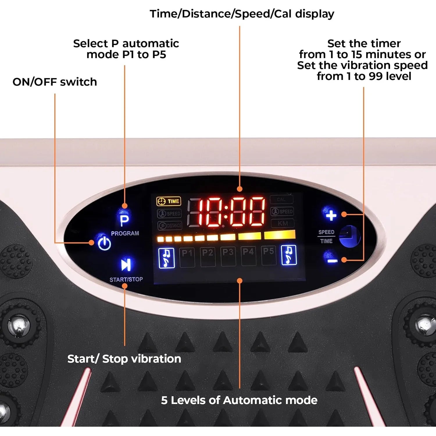 Vibration Plate,Fitness Vibration Board for Home,Full Body Exercise Machine,Fat Burning & Muscle Building,Body Shaper Trainer