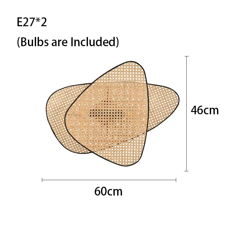 Knitting Rattan LED Lighting Floor Lamps Nightlight Home Decor Living Room Stand Light Bedside Lamp for Bedroom