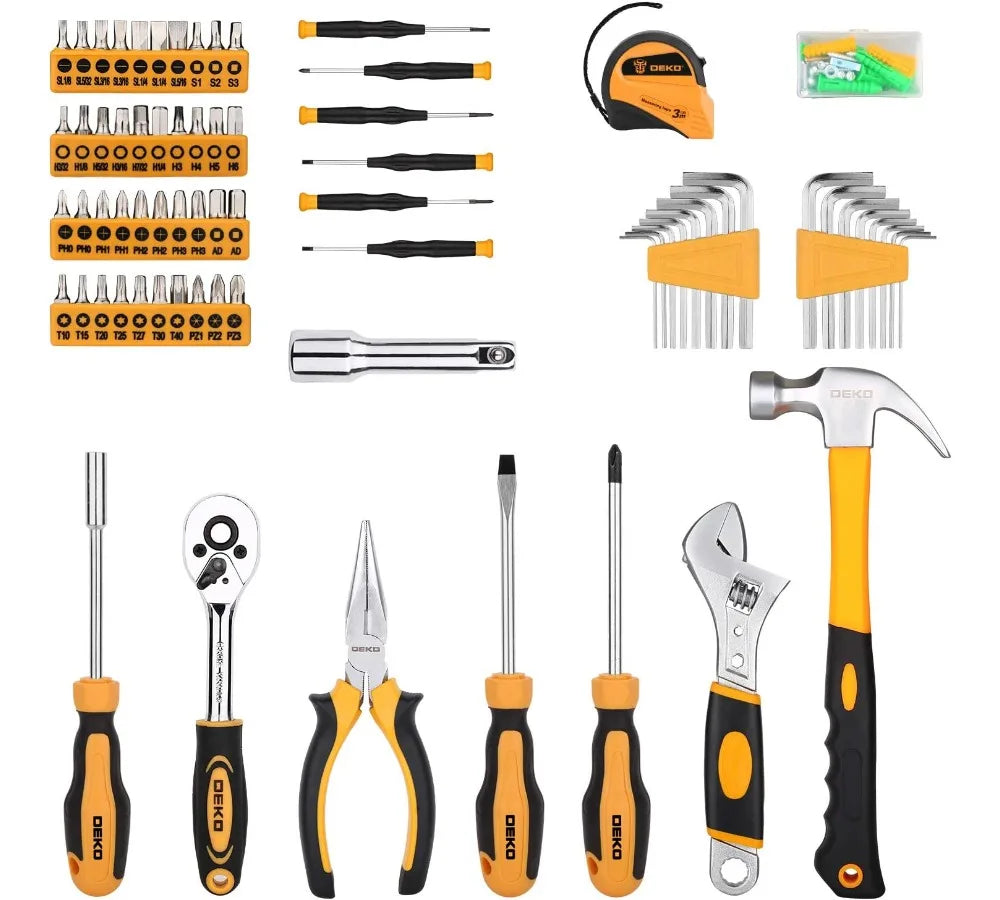 158-Piece Household Tool Kit with Storage Case - Auto Repair & DIY Hand Tools for Home Garage Workshop