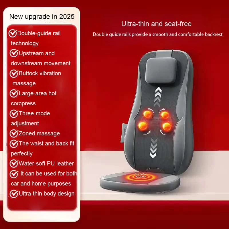 Full Body Luxury Shiatsu Massage Cushion with Heating 3D Kneading Vibration Back Neck Shoulder Massager Gift for Home Office Use