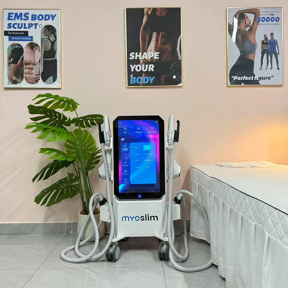 EMS MYOslim EMS Body Slimming Machine Body Scultping Shaping Muscle Machine Electromagnetic Weight Loss Beauty Salon