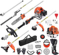 33CC Multi-Functional Trimming Tool: Gas Hedge Trimmer, Weed Eater, String Trimmer, Brush Cutter, and Pole Saw