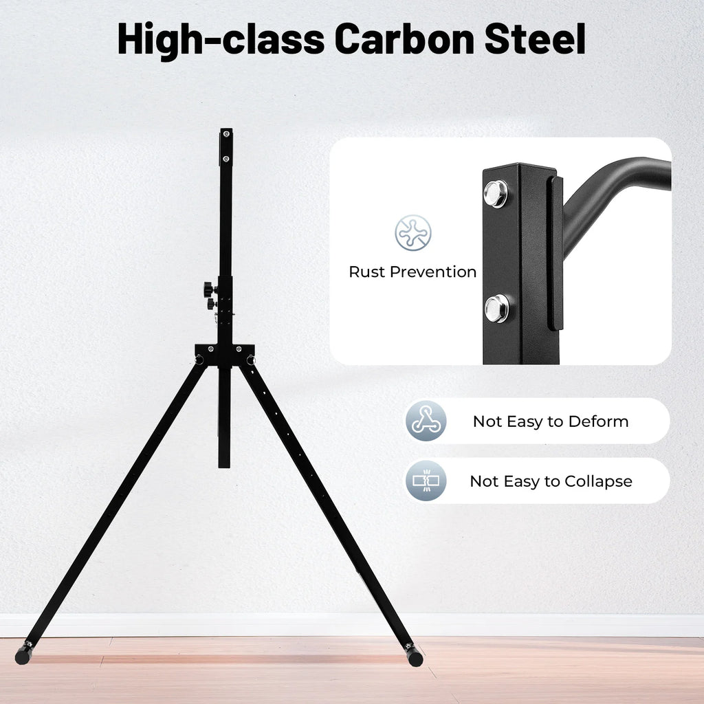 Triangular Pull Up Station for Home Gym Strength Training Equipment Adjustable Height Max Load-bearing Capacity 440.92lbs