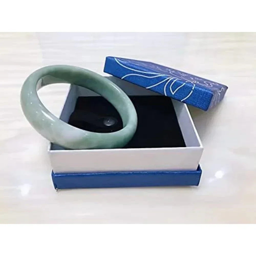 Natural Jade Bangle Bracelet for Women Classcial Retro Chinese Style Hand Jade Bracelets with Certificate and Gift Box