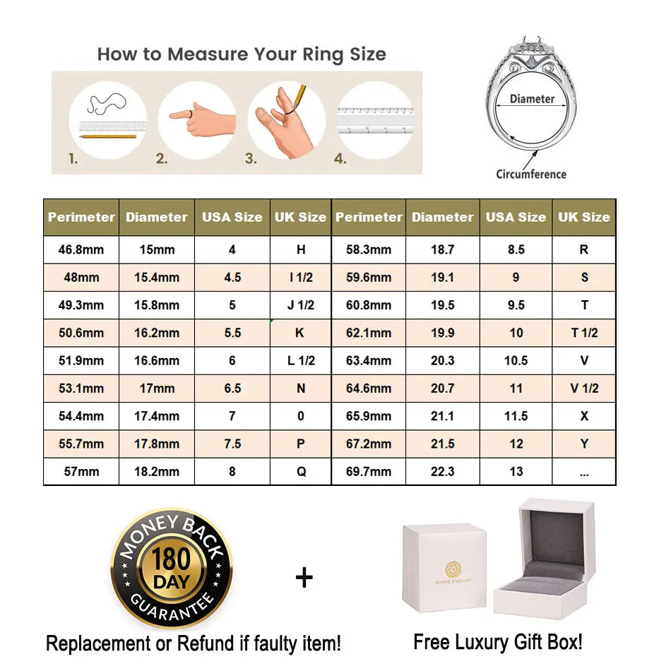 Newshe K Gold Color 925 Silver Jewelry Wedding Rings Enhancers for Women Square Hollow Guard Band AAAAA CZ Anniversary Gift