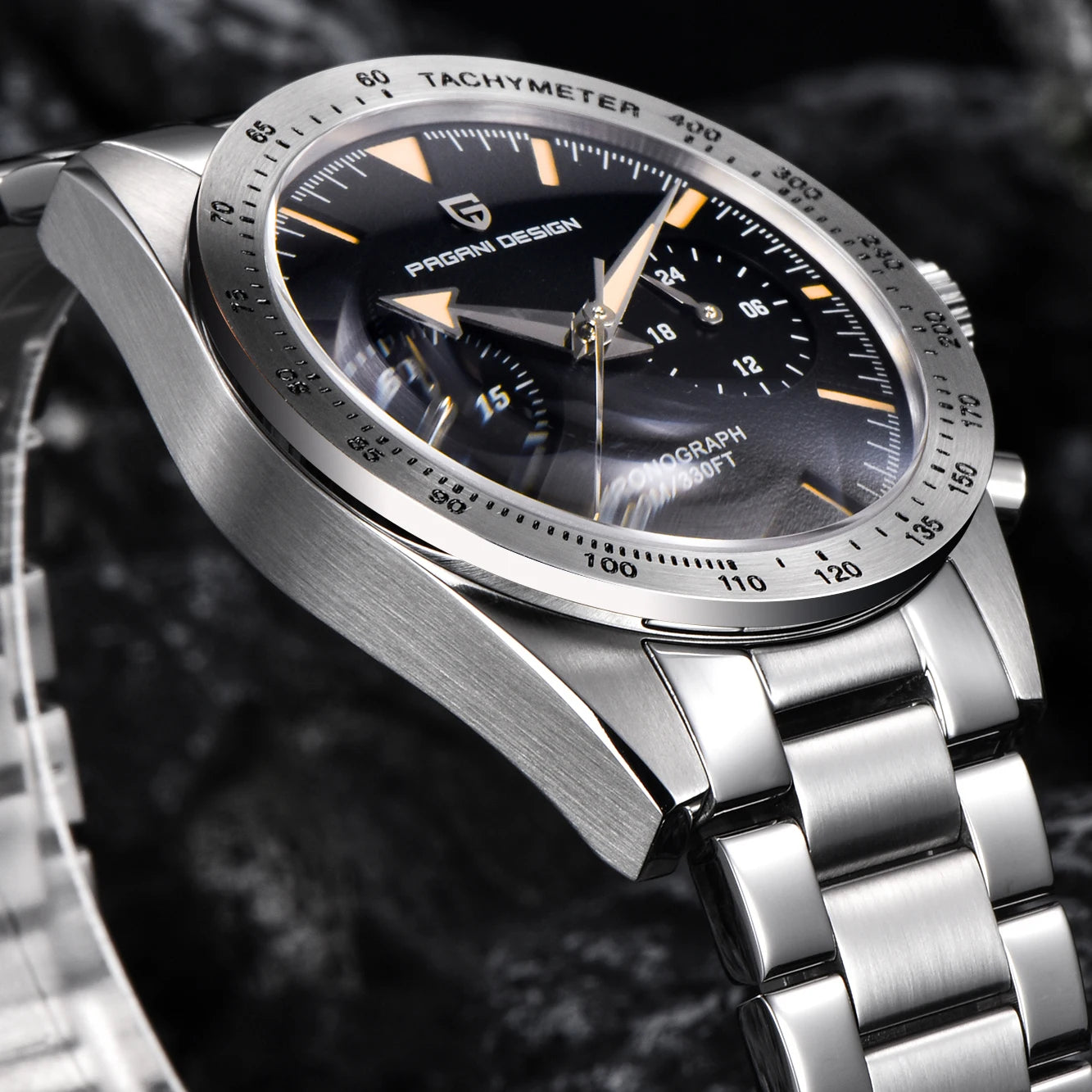 PAGANI DESIGN 2026 New Retro Mens Watches Moon Quartz Watch For Men Speed Sports Chronograph AR Sapphire VK64 Clock Reloj Hombre