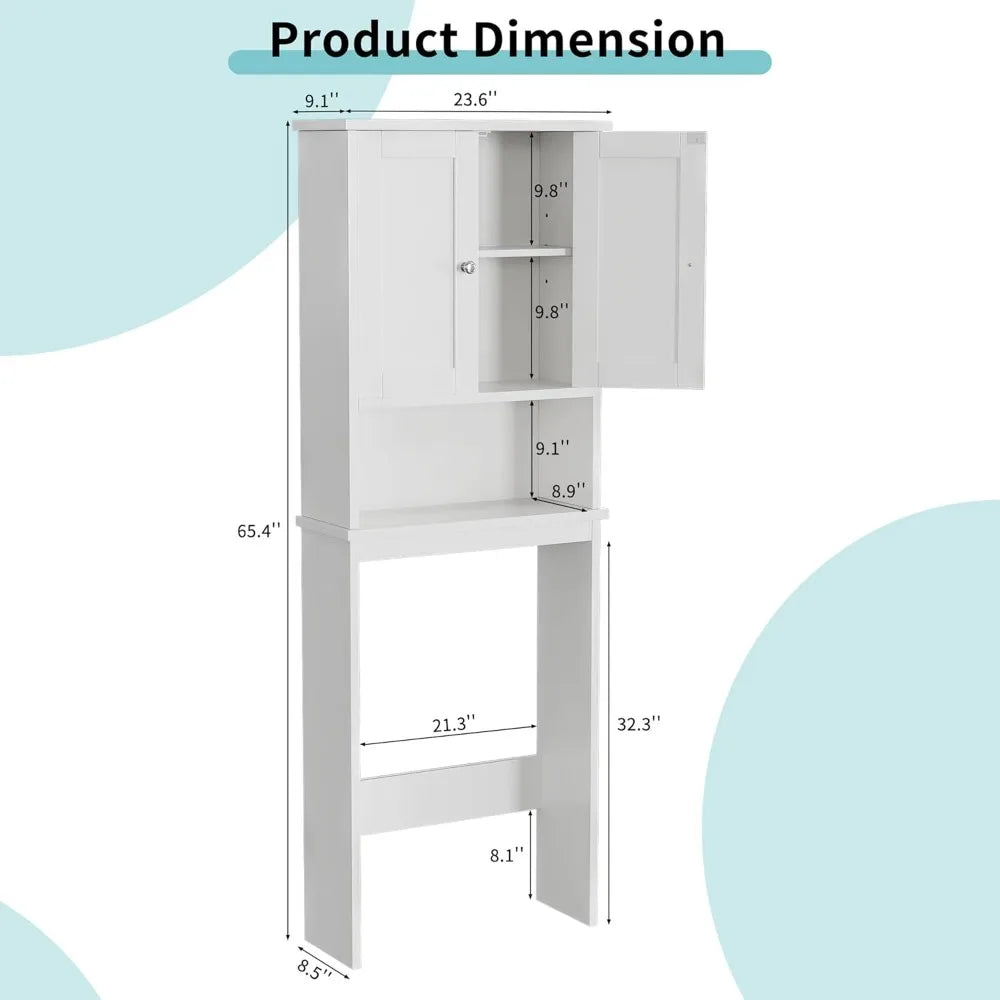 Freestanding Bathroom Shelf Organizer with Anti-Tip Feature for Small Space Saving