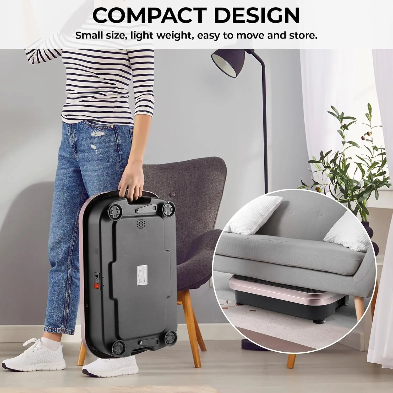 Vibration Plate,Fitness Vibration Board for Home,Full Body Exercise Machine,Fat Burning & Muscle Building,Body Shaper Trainer