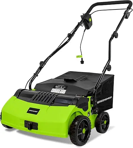 Artificial Grass Sweeper Vacuum with 45L Bag, 5 Height Settings, and Foldable Handle
