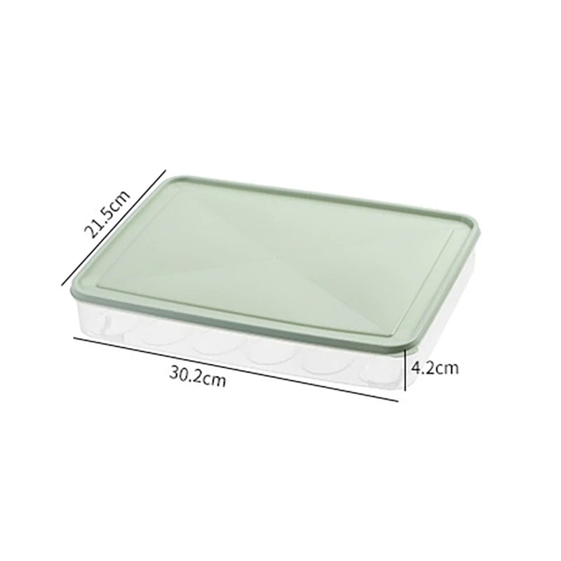 24 Grids Refrigerator Egg Storage Box Kitchen Refrigerator Household Preservation Plastic Dumpling Fresh-keeping Case Holder
