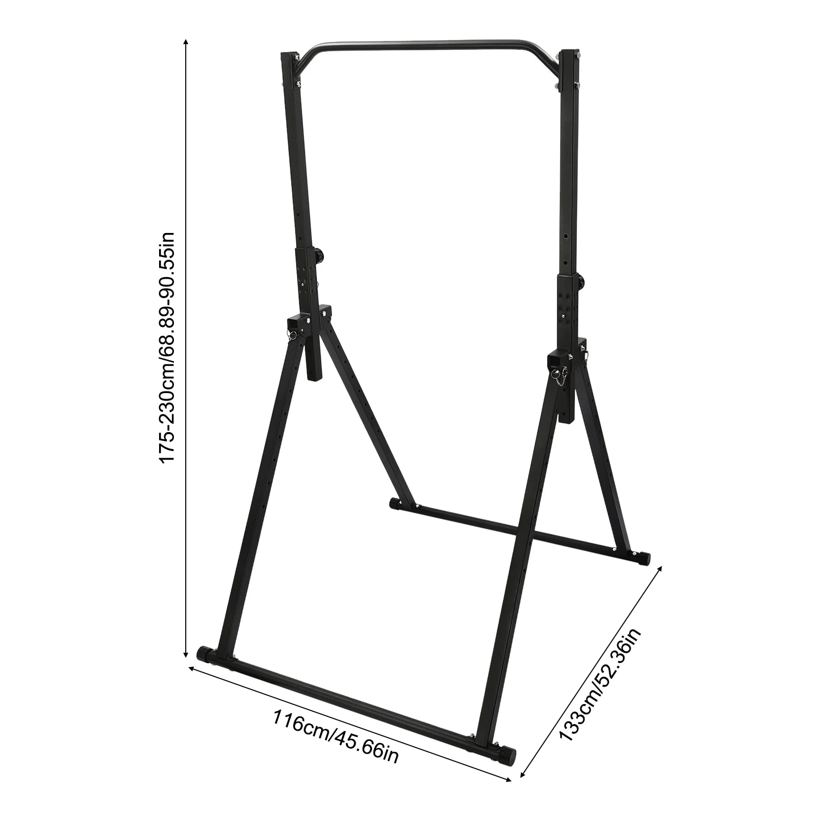 Triangular Pull Up Station for Home Gym Strength Training Equipment Adjustable Height Max Load-bearing Capacity 440.92lbs