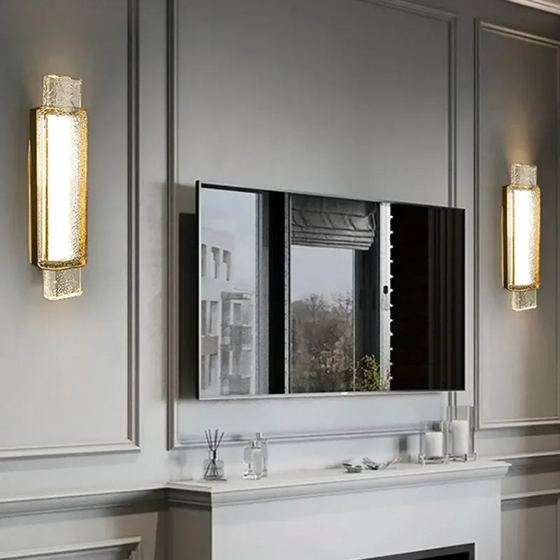 Luxury Stainless Steel Crystal Wall Lamp Bedroom Bedside Simple Modern Living Room  Corridor Stair Bubble  Lighting  Room Decor