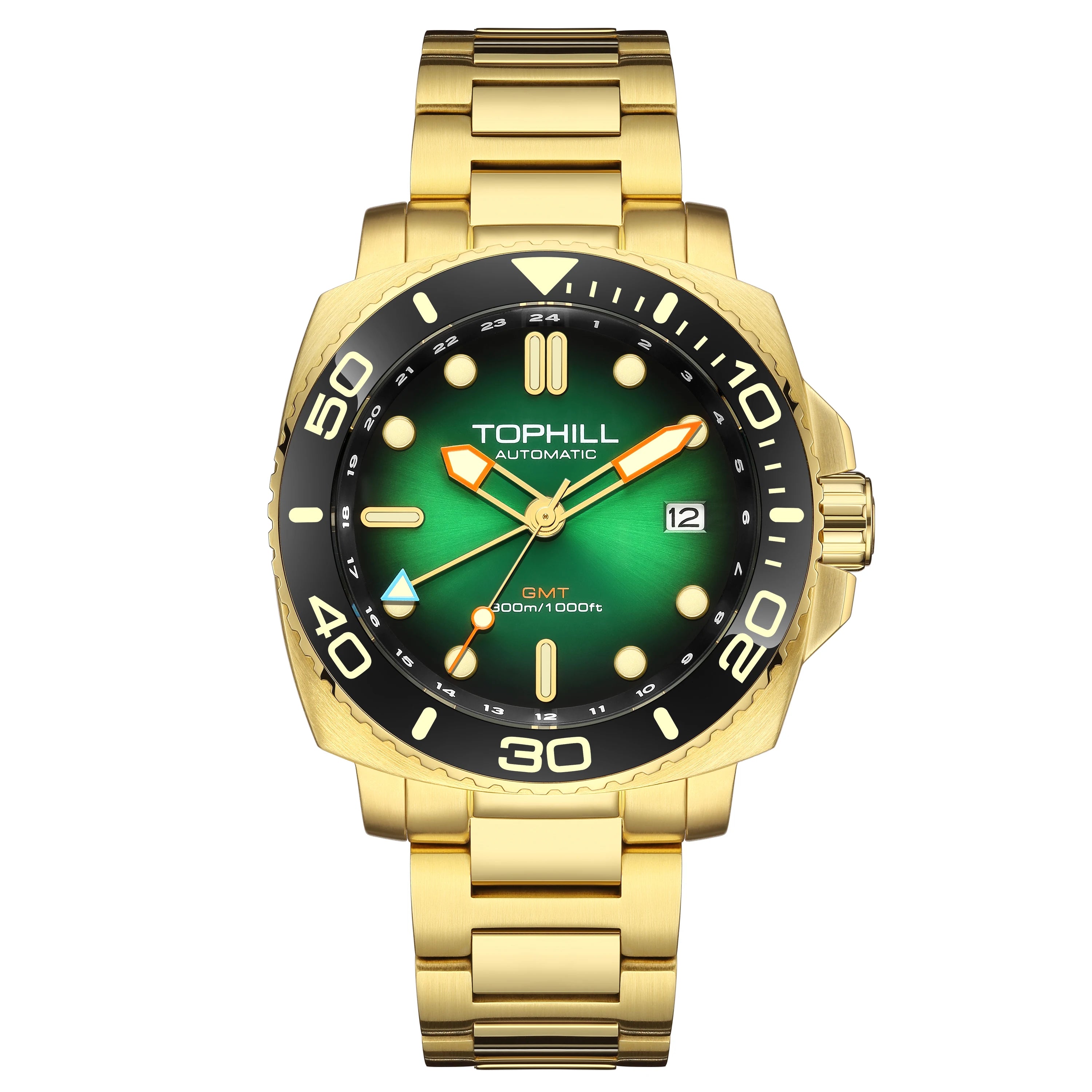 TOPHILL Dive watch NH34 Automatic Movement Submariner Wristwatch 30 bar Men's watches GMT Luxury Sapphire Ceramic bezel reloj