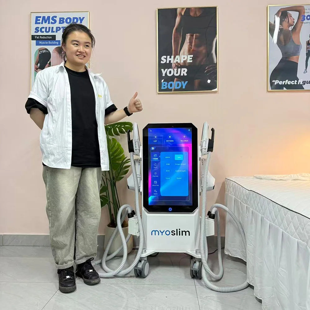 EMS MYOslim EMS Body Slimming Machine Body Scultping Shaping Muscle Machine Electromagnetic Weight Loss Beauty Salon