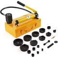 15 Ton Hydraulic Knockout Punch Kit, 1/2" to 4" Conduit Hole Cutter Set, KO Tool Kits W/Puncher 10 Piece