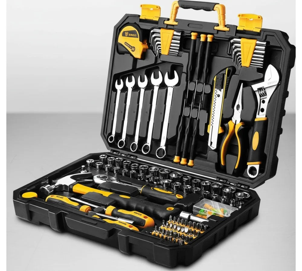 158-Piece Household Tool Kit with Storage Case - Auto Repair & DIY Hand Tools for Home Garage Workshop