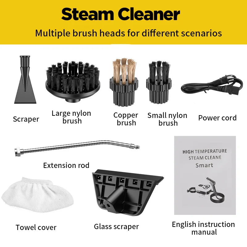 Steam Cleaner high pressure Household Sterilization for Air Conditioner,Sofa,Kitchen Hood Car Handheld Portable Steamer Cleaner