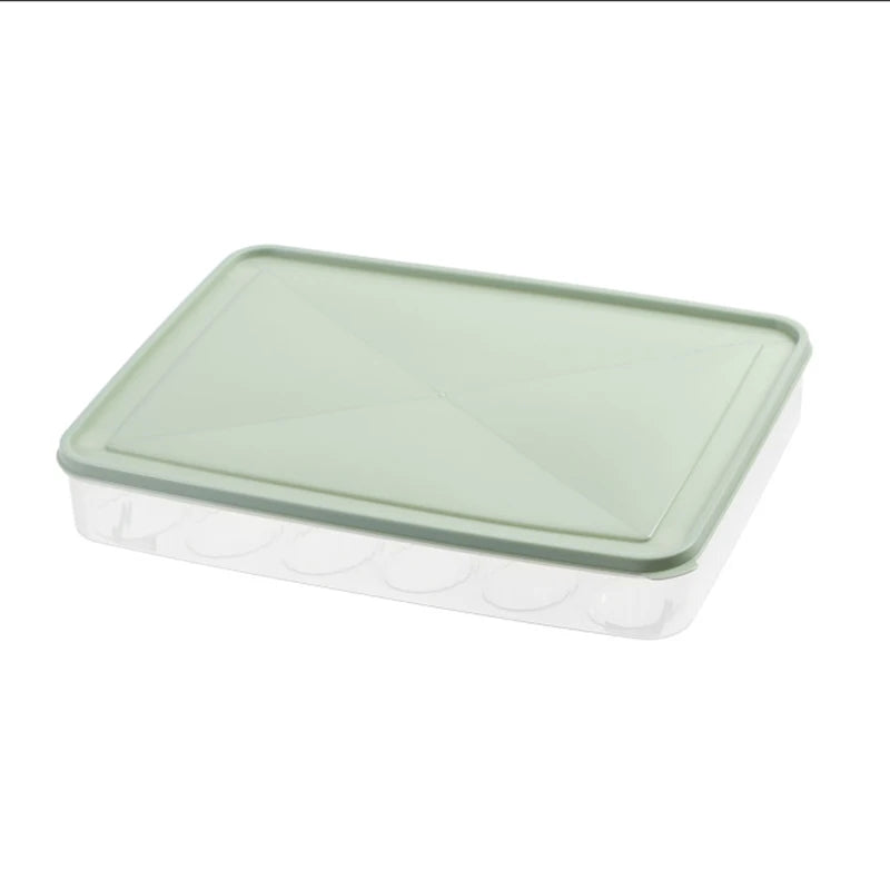 24 Grids Refrigerator Egg Storage Box Kitchen Refrigerator Household Preservation Plastic Dumpling Fresh-keeping Case Holder