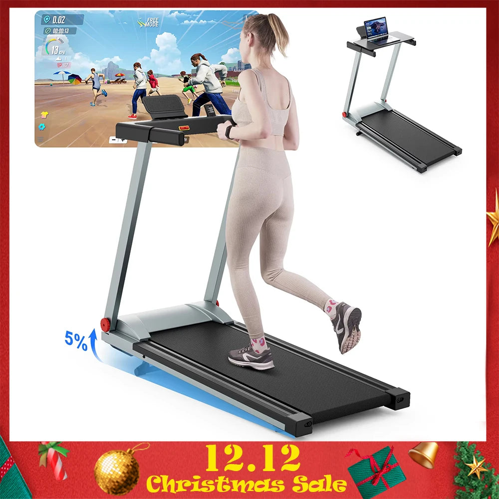 Hot 3.0HP Treadmill with 5% Incline Folding Handles App  Data LCD Screen 300lbs Walkingpad Treadmills for Home Exercise Machine