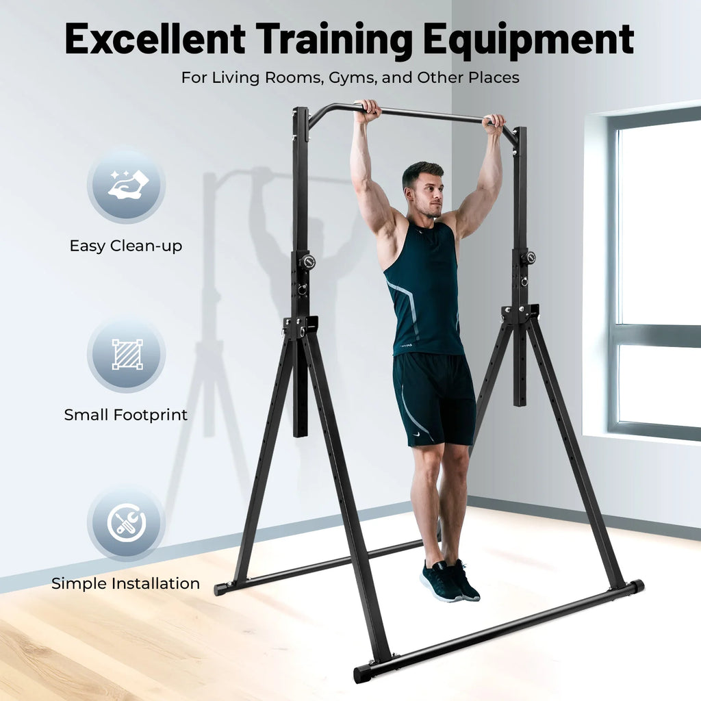 Triangular Pull Up Station for Home Gym Strength Training Equipment Adjustable Height Max Load-bearing Capacity 440.92lbs