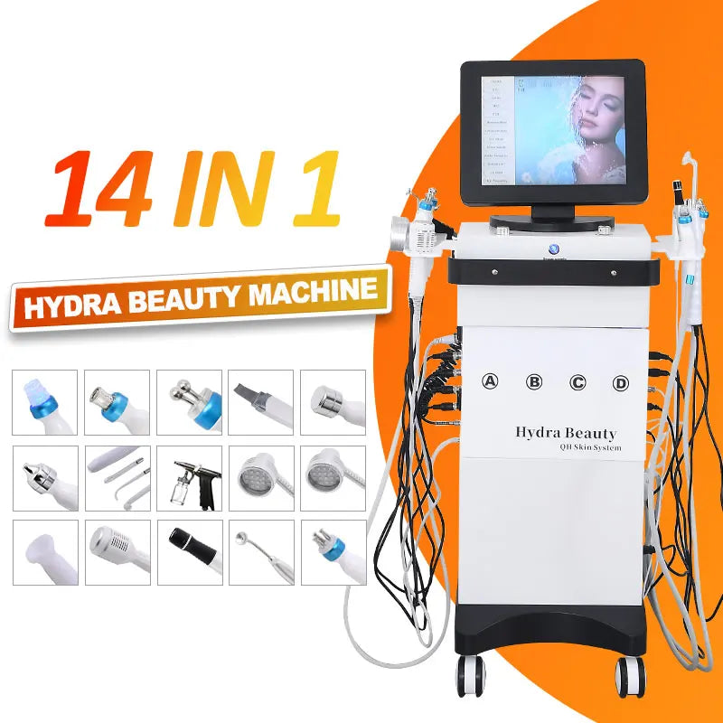 14 In 1 hydra beauty facial  Machine Skin Peeling hydra beauty facial Aqua Peel Machine beautiful equipment